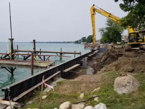 What to Expect During Breakwall Installation - Huron Pointe Seawalls